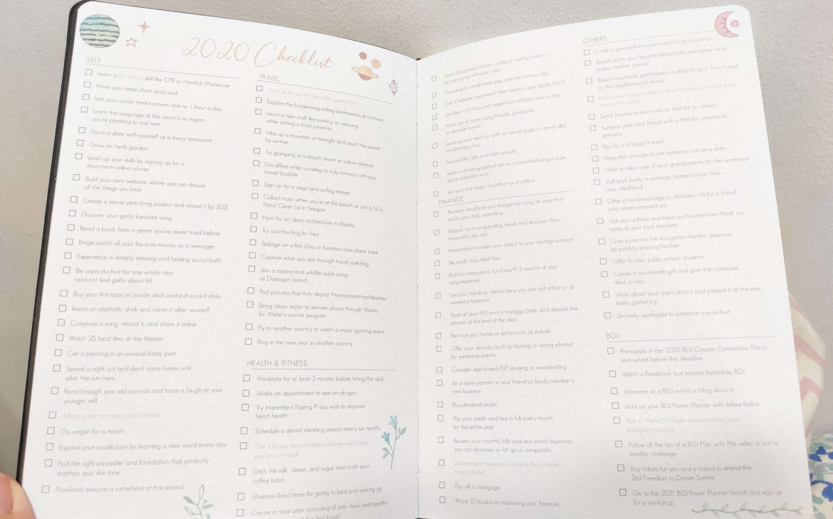 liveloveran belle de jour planner 2020 checklist